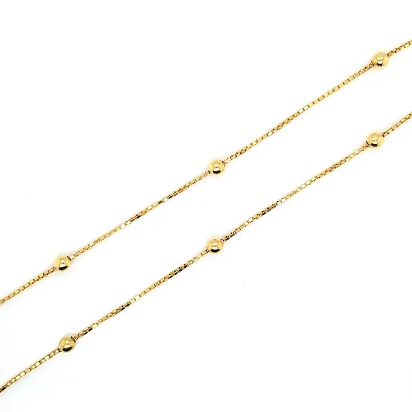 14K Yellow Gold Bead Station Necklace Jaymark Jewelers Cold Spring, NY