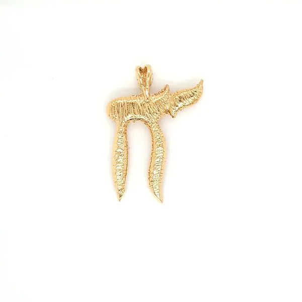 14K Yellow Gold Chai Pendant Jaymark Jewelers Cold Spring, NY