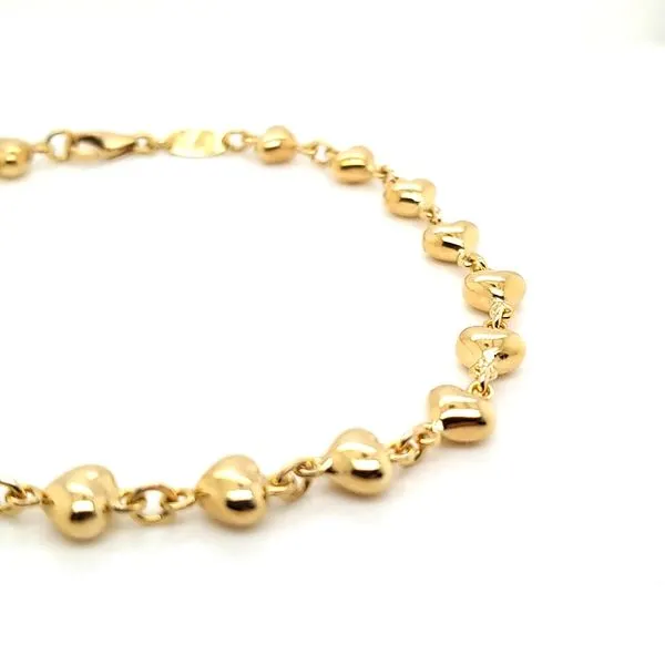 18K Yellow Gold Multi-Heart Bracelet Image 3 Jaymark Jewelers Cold Spring, NY