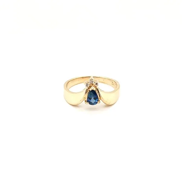 14k Yellow Gold Pear Shape Sapphire Ring Jaymark Jewelers Cold Spring, NY