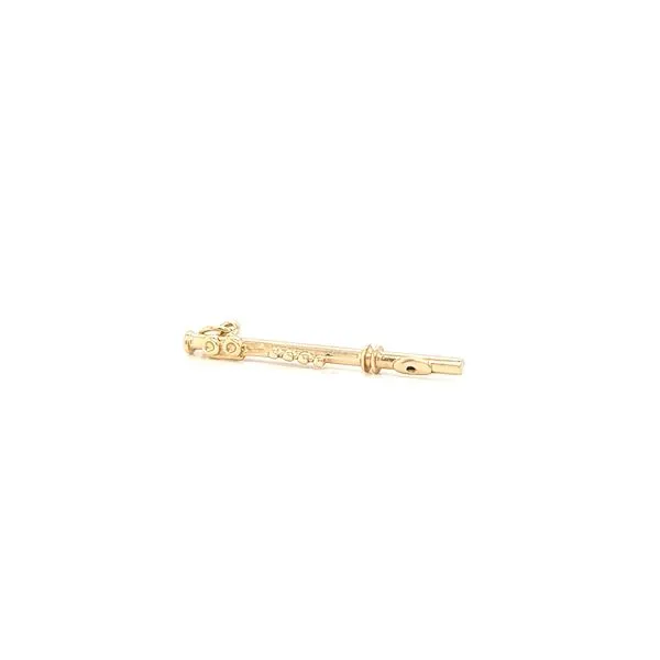 14K Yellow Gold Flute Charm/Pendant Jaymark Jewelers Cold Spring, NY