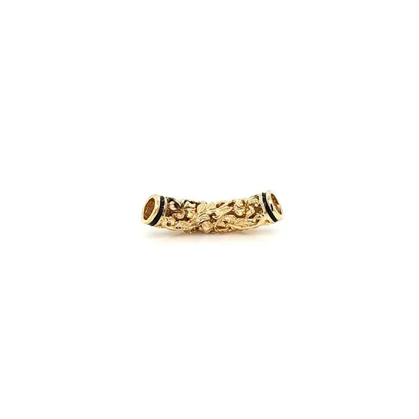 14K Yellow Gold Floral Slide Pendant Image 2 Jaymark Jewelers Cold Spring, NY