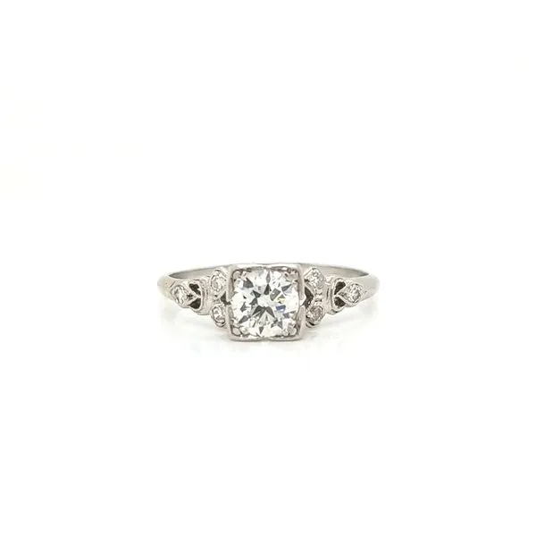 Platinum Vintage Style Diamond Engagement Ring Jaymark Jewelers Cold Spring, NY