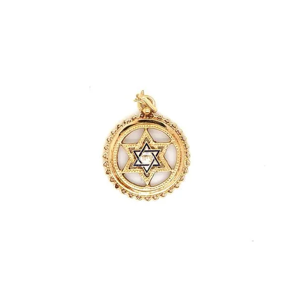 14K Yellow Gold and Enamel Star of David Jaymark Jewelers Cold Spring, NY