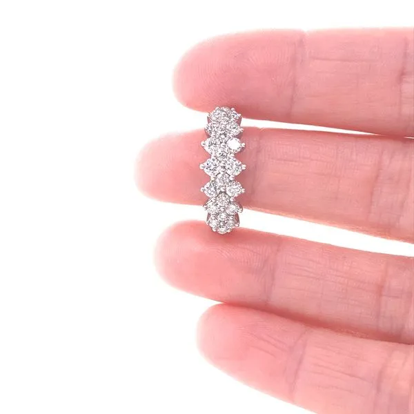 14K White Gold Diamond Band Image 2 Jaymark Jewelers Cold Spring, NY