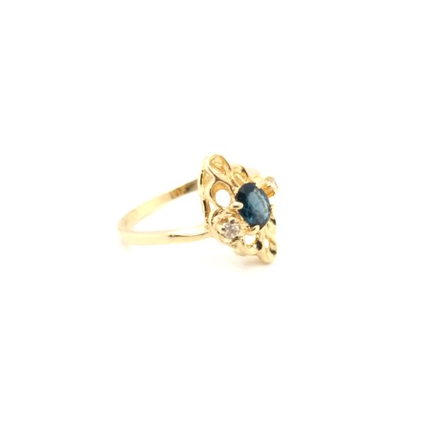 14K Yellow Gold Sapphire and Diamond Ring Image 2 Jaymark Jewelers Cold Spring, NY