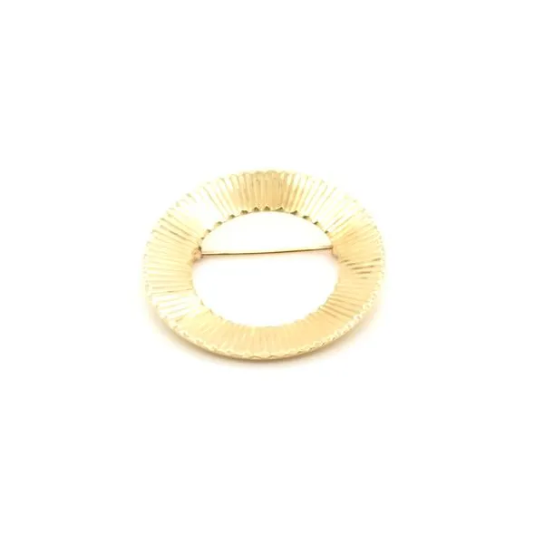 14K Yellow Gold Open Circle Pin Jaymark Jewelers Cold Spring, NY