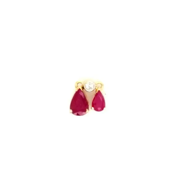 14K Yellow Gold Ruby and Diamond Pendant Jaymark Jewelers Cold Spring, NY