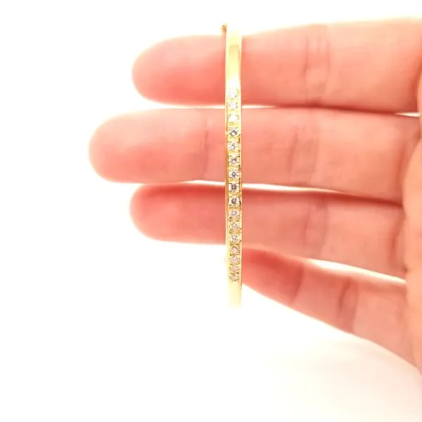 18K Yellow Gold Diamond Bangle Image 2 Jaymark Jewelers Cold Spring, NY