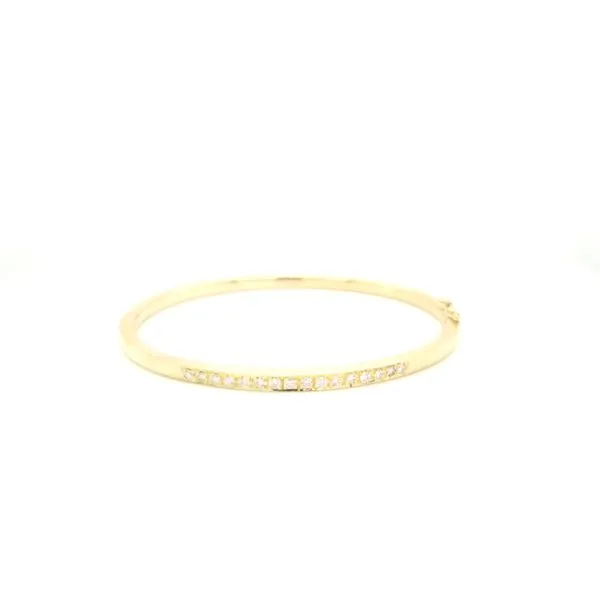 18K Yellow Gold Diamond Bangle Jaymark Jewelers Cold Spring, NY