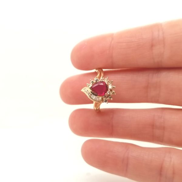 14K Yellow Gold Ruby and Diamond Ring Image 2 Jaymark Jewelers Cold Spring, NY