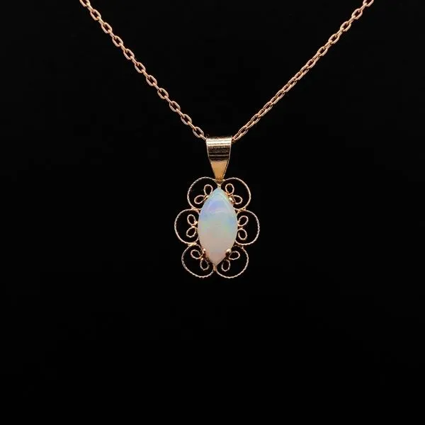 14K Yellow Gold Opal Pendant Jaymark Jewelers Cold Spring, NY