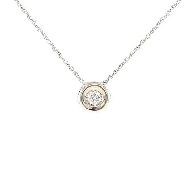 14K White Gold Diamond Pendant Jaymark Jewelers Cold Spring, NY