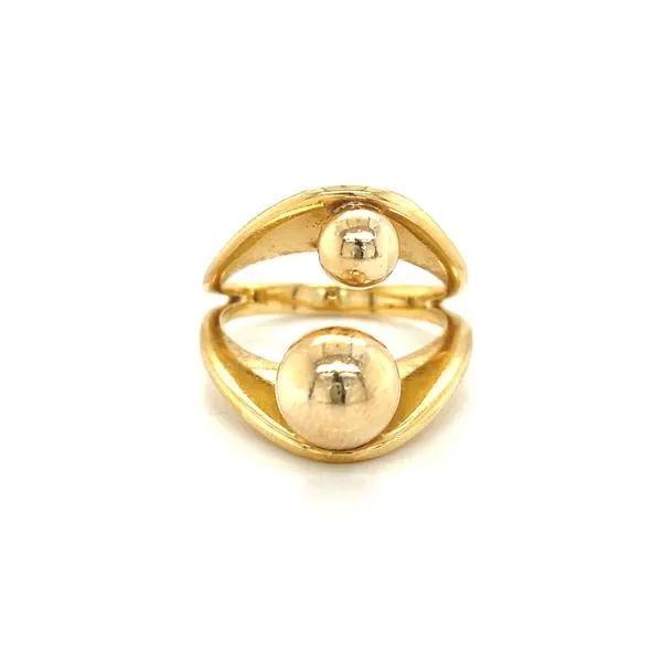 18K Yellow Gold Vintage Cartier Ball Ring Jaymark Jewelers Cold Spring, NY