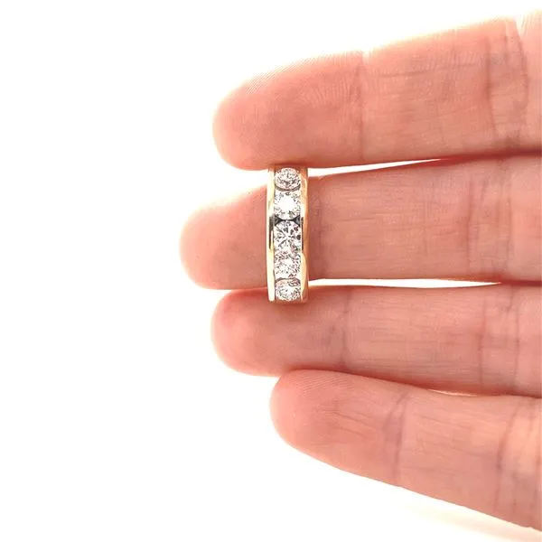 14K Yellow Gold 5-Stone Diamond Band Image 2 Jaymark Jewelers Cold Spring, NY