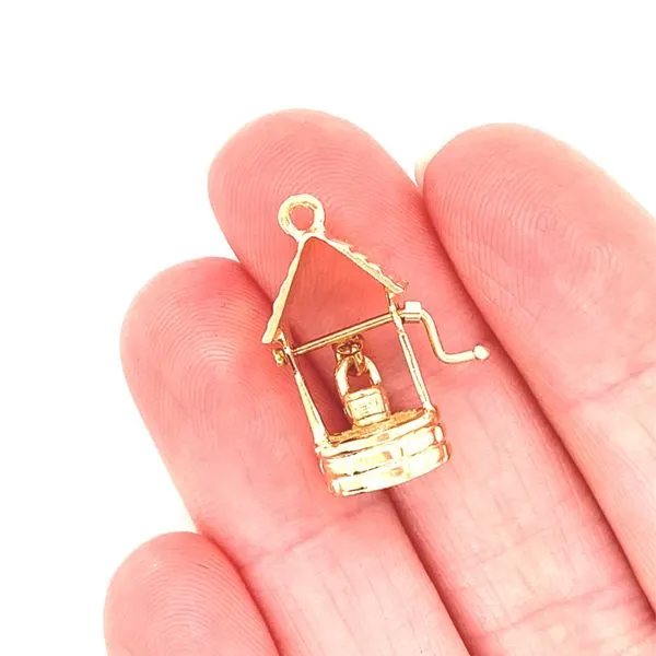 14K Yellow Gold Wishing Well Charm/Pendant Image 2 Jaymark Jewelers Cold Spring, NY