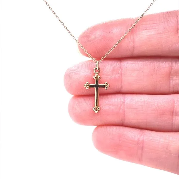 10K Yellow Gold Small Cross Image 2 Jaymark Jewelers Cold Spring, NY