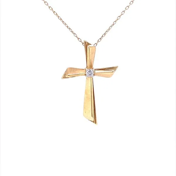 10K Yellow Gold Diamond Cross Jaymark Jewelers Cold Spring, NY