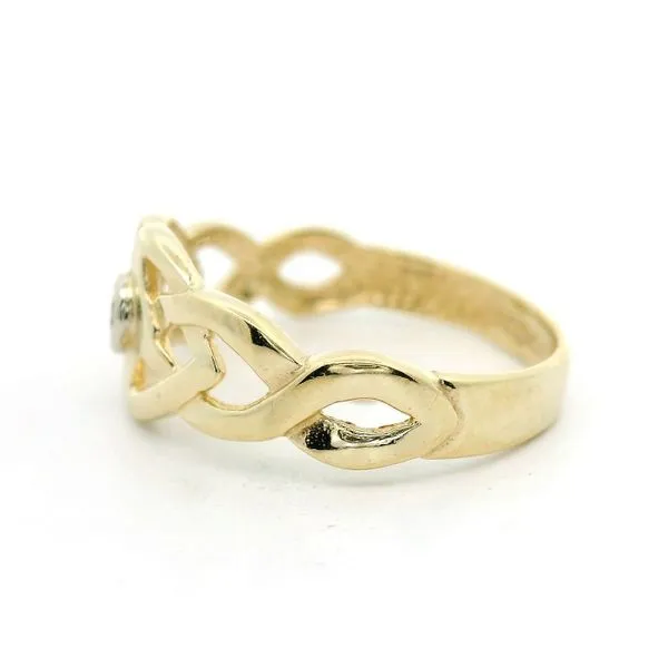 14K Yellow Gold Celtic Inspired Ring Image 2 Jaymark Jewelers Cold Spring, NY