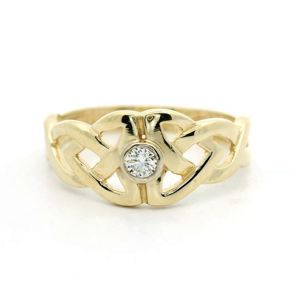 14K Yellow Gold Celtic Inspired Ring Jaymark Jewelers Cold Spring, NY