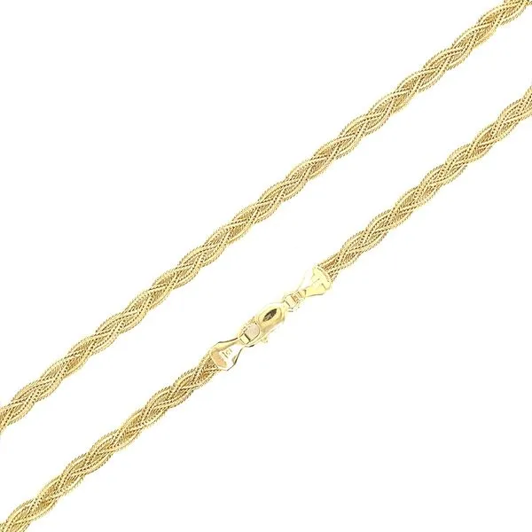 14K Yellow Gold Braided Necklace Jaymark Jewelers Cold Spring, NY