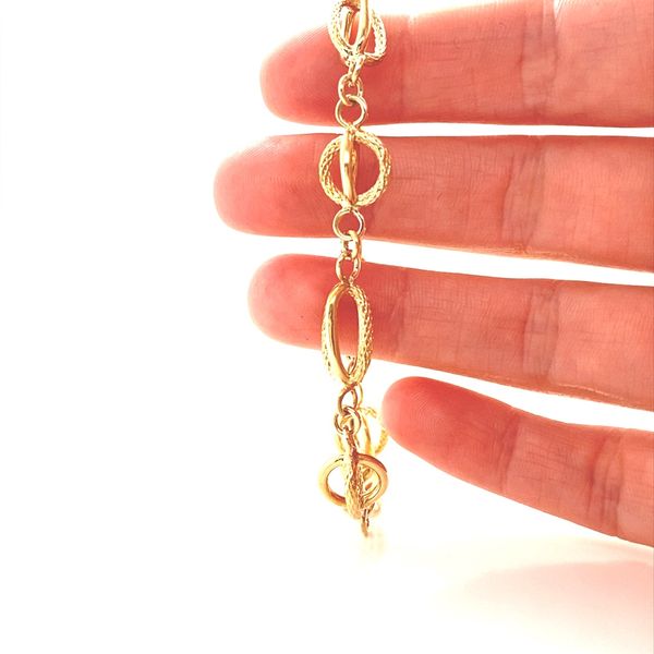 18K Yellow Gold Open Link Bracelet Image 2 Jaymark Jewelers Cold Spring, NY