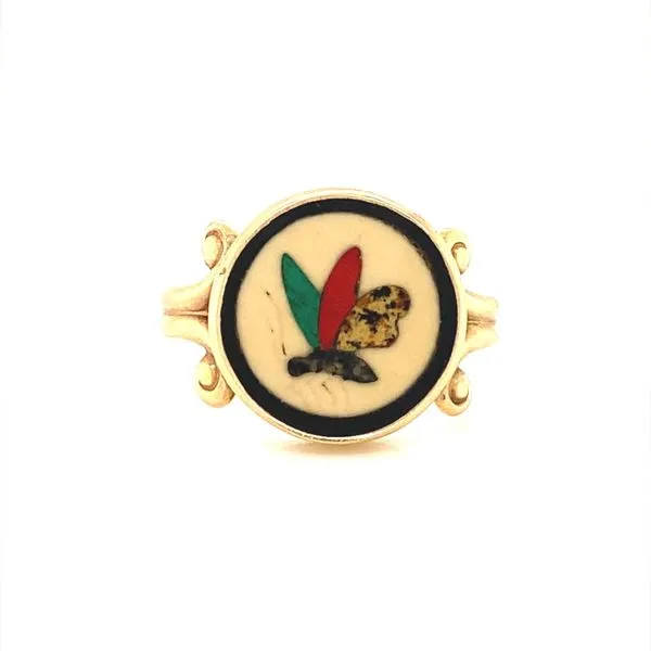 14K Yellow Gold Insect Design Mosaic Ring Jaymark Jewelers Cold Spring, NY