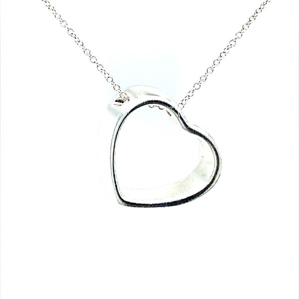 Sterling Silver Tiffany & Co. Open Heart Pendant Jaymark Jewelers Cold Spring, NY