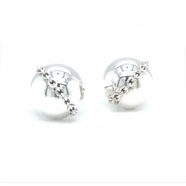 Sterling Silver Tiffany & Company Ball and Chain Stud Earrings Jaymark Jewelers Cold Spring, NY