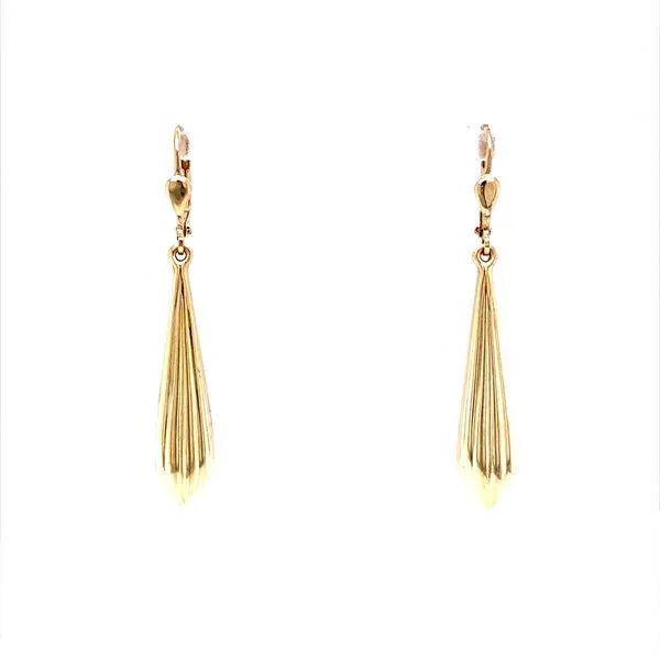 14K Yellow Gold Teardrop Dangle Earrings Jaymark Jewelers Cold Spring, NY