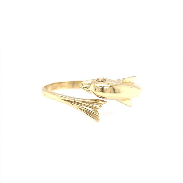 14K Yellow Gold Petite Dolphin Ring Jaymark Jewelers Cold Spring, NY