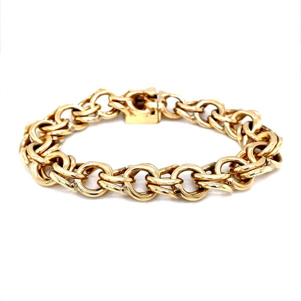 14K Yellow Gold Solid Link Bracelet Jaymark Jewelers Cold Spring, NY