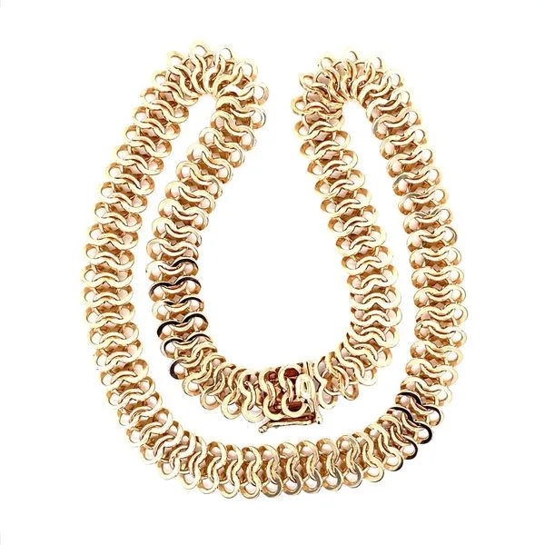 14K Yellow Gold Infinity Link Necklace Jaymark Jewelers Cold Spring, NY