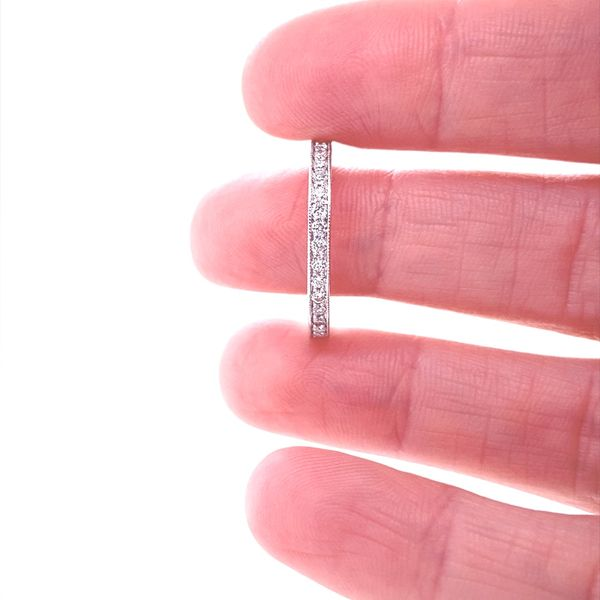 14K White Gold Diamond Band Image 2 Jaymark Jewelers Cold Spring, NY