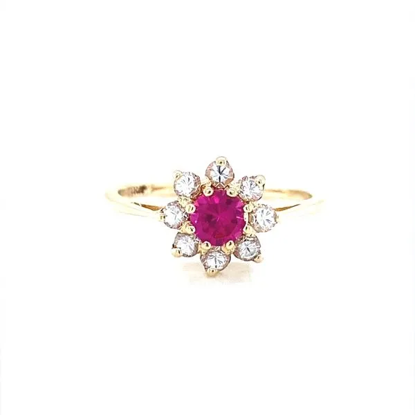 14K Yellow Gold Ruby and Diamond Ring Jaymark Jewelers Cold Spring, NY