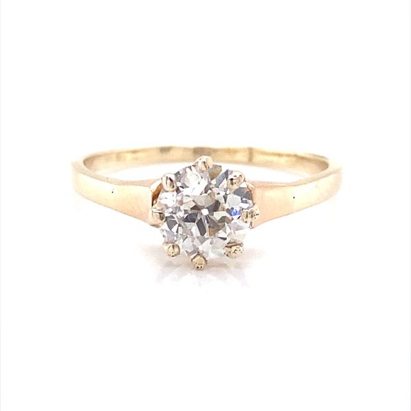 14K Yellow Gold Old Mine Cut Diamond Engagement Ring Jaymark Jewelers Cold Spring, NY