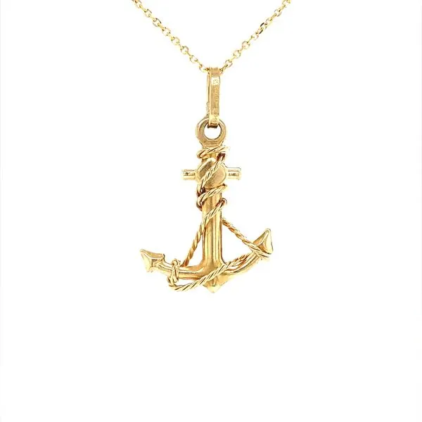 18K Yellow Gold Anchor Pendant/Charm Jaymark Jewelers Cold Spring, NY