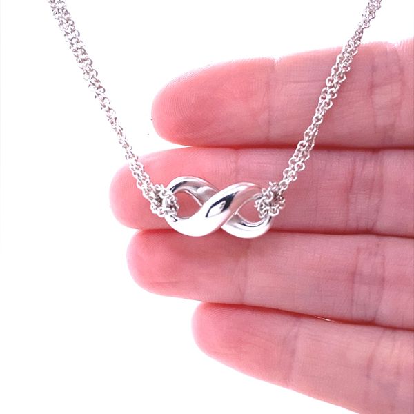 Sterling Silver Necklace Tiffany & Co. Infinity Symbol Necklace Image 2 Jaymark Jewelers Cold Spring, NY