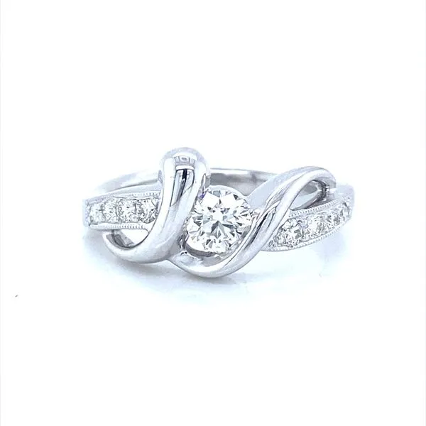 18K White Gold Hearts on Fire Fusion Diamond Swirl Ring, .48cttw Jaymark Jewelers Cold Spring, NY