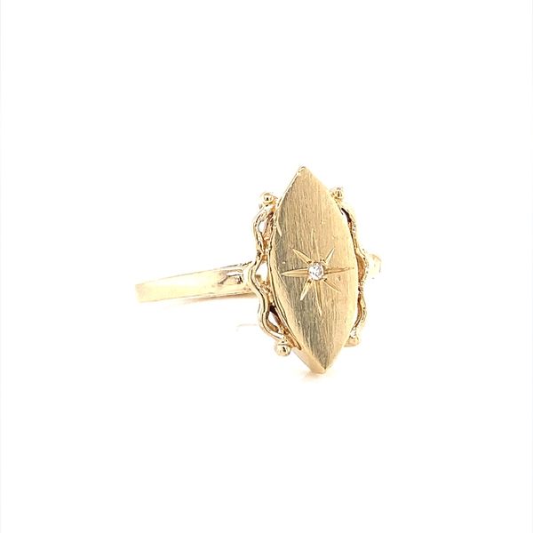 14K Yellow Gold Vintage Style Diamond Ring Jaymark Jewelers Cold Spring, NY