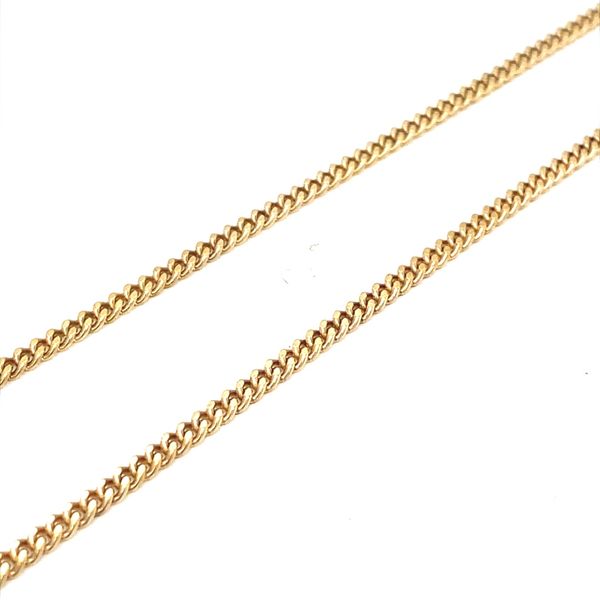 18K Yellow Gold Mini Curb Link Chain, 22.5