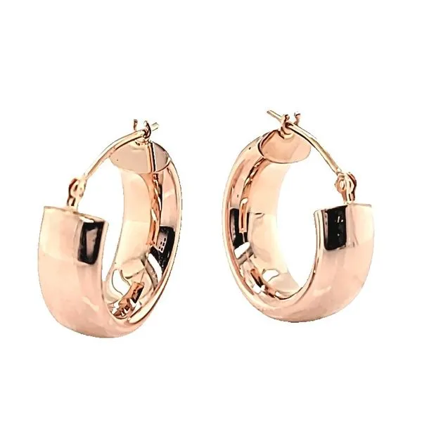14K Rose Gold Hoop Earrings Jaymark Jewelers Cold Spring, NY