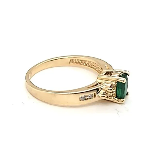 14K Yellow Gold Emerald and Diamond Ring Image 2 Jaymark Jewelers Cold Spring, NY