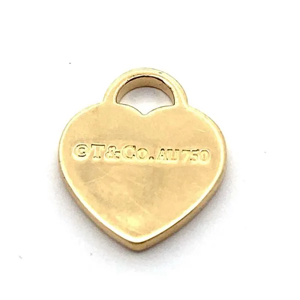 18K Yellow Gold Tiffany & Co. Mini HeartPendant Image 2 Jaymark Jewelers Cold Spring, NY