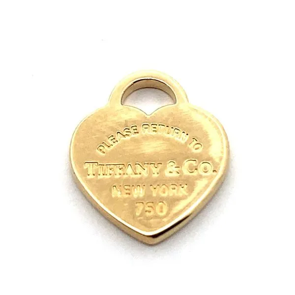 18K Yellow Gold Tiffany & Co. Mini HeartPendant Jaymark Jewelers Cold Spring, NY