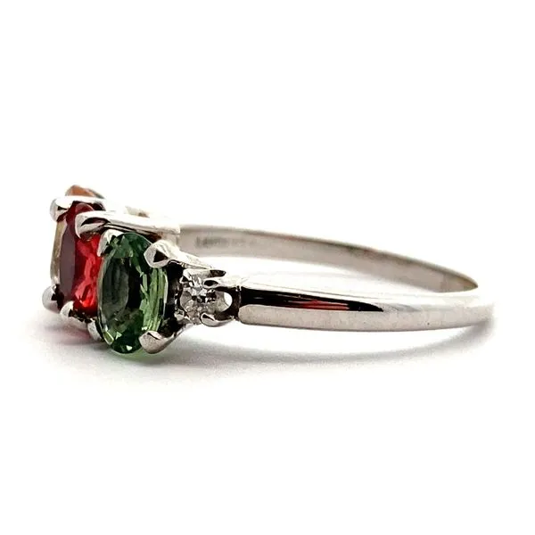 14K White Gold Multi Sapphire Ring Image 3 Jaymark Jewelers Cold Spring, NY