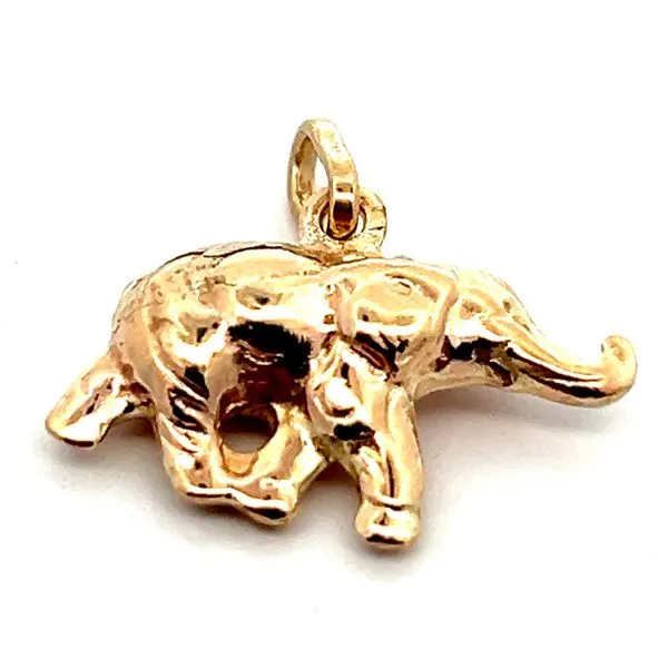 14K Yellow Gold Elephant Charm Jaymark Jewelers Cold Spring, NY