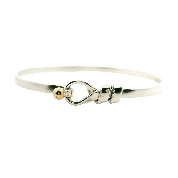 18K Yellow Gold and Sterling Silver Tiffany and Co. Bangle Bracelet Jaymark Jewelers Cold Spring, NY
