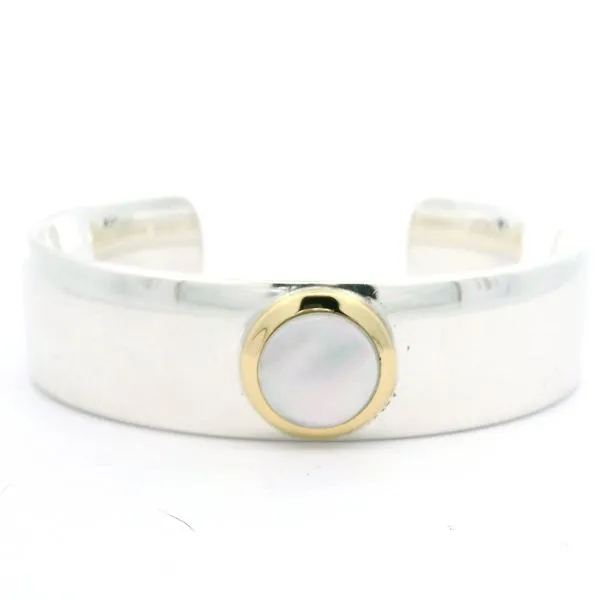 18K Yellow Gold and Sterling Silver Tiffany and Co. Cuff Bracelet Jaymark Jewelers Cold Spring, NY
