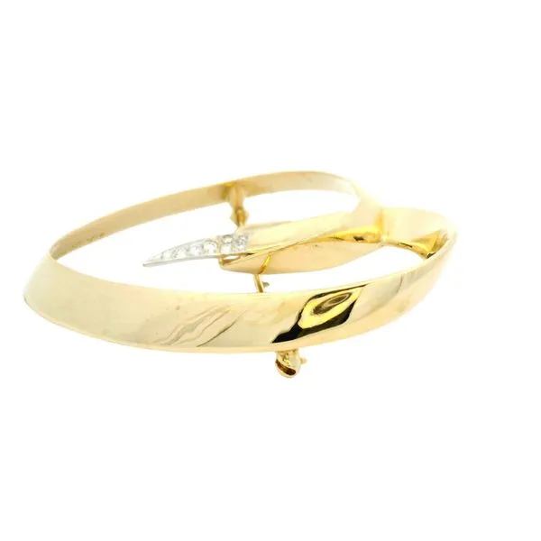 18K Yellow Gold ad Platinum Tiffany and Co. Heart Pin Image 3 Jaymark Jewelers Cold Spring, NY